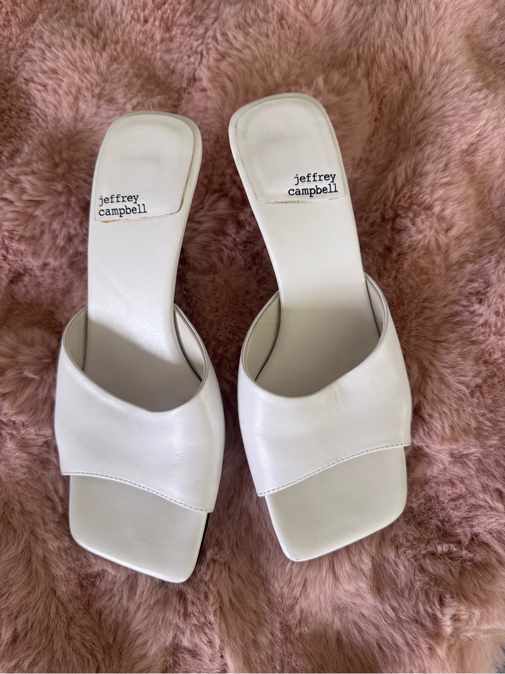 Jeffrey Campbell Mr. Big Kitten Heel Mule Sandals Size 7.5